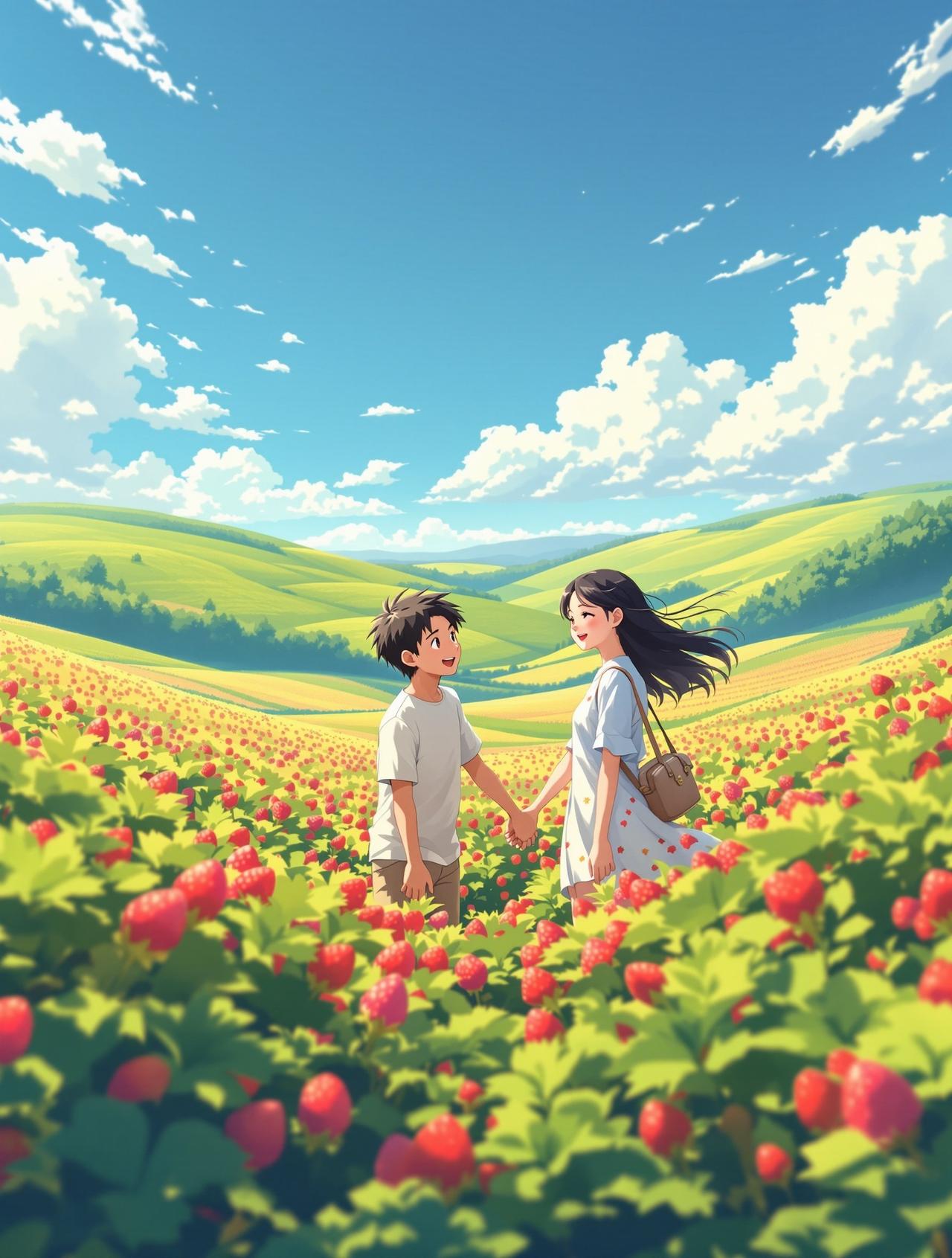 ai短剧吧《草莓味的夏天》封面图 - 校园初恋